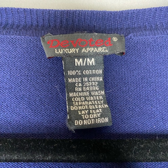 Navy Cardigan Sweater Gold Nautical Sailor Button Sz M Academia Career Office - Picture 4 of 6